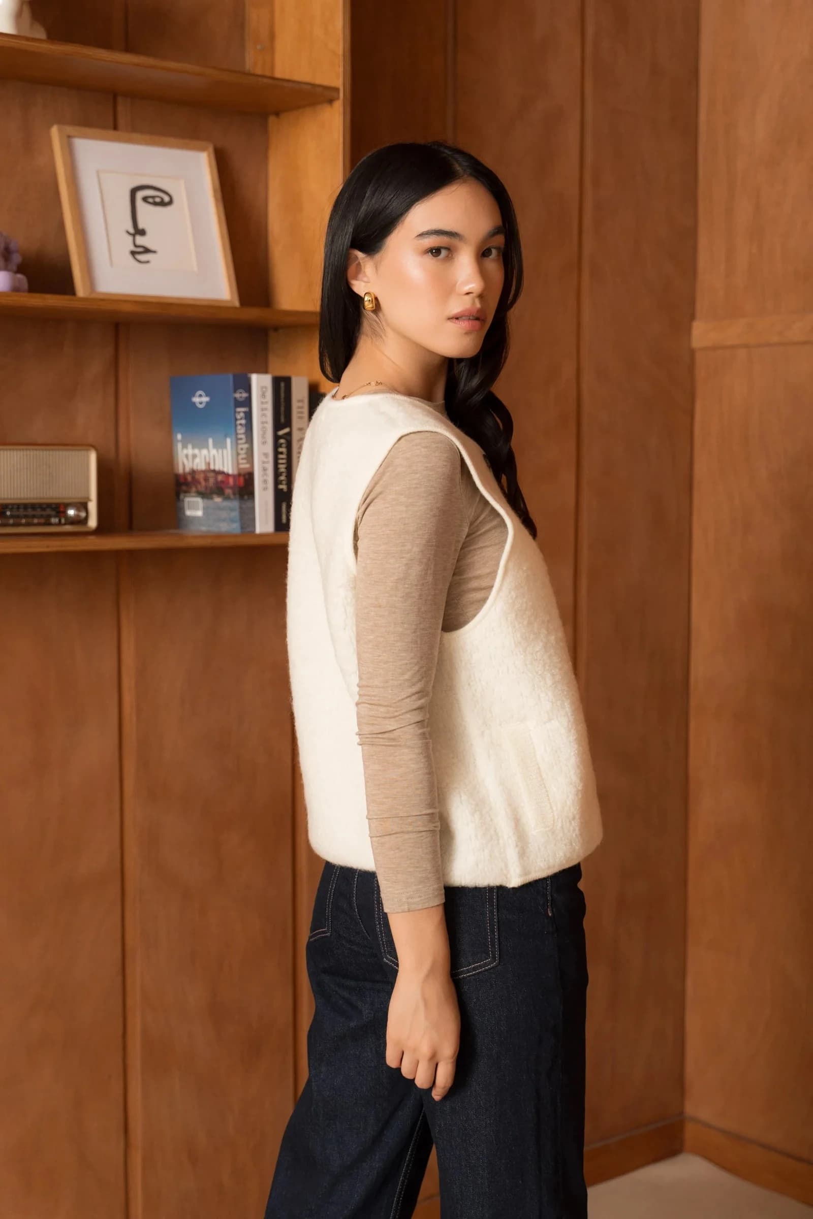 GILET POLAIRE Taupe