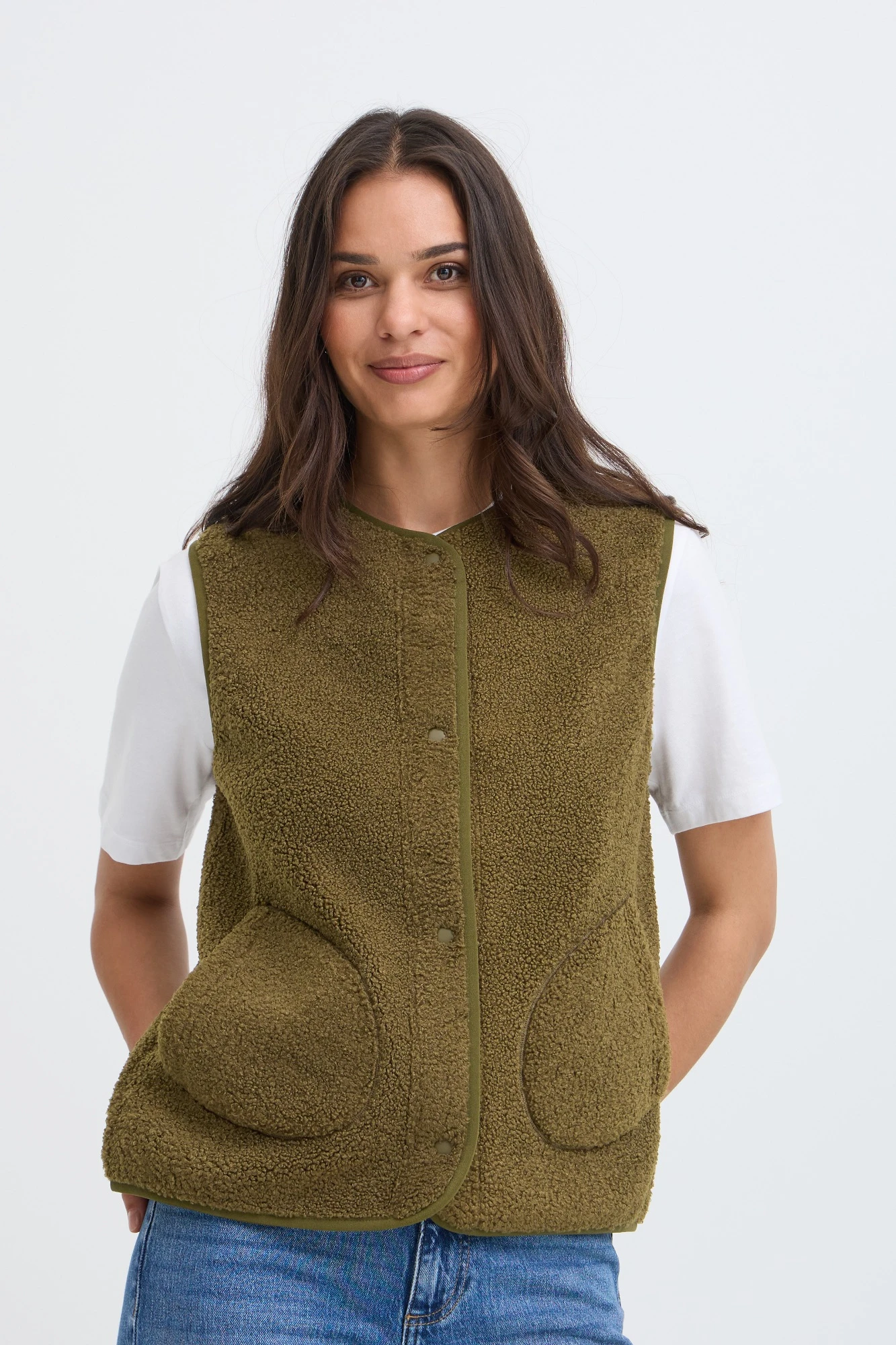 ANTINO SLEEVELESS JACKET Vert