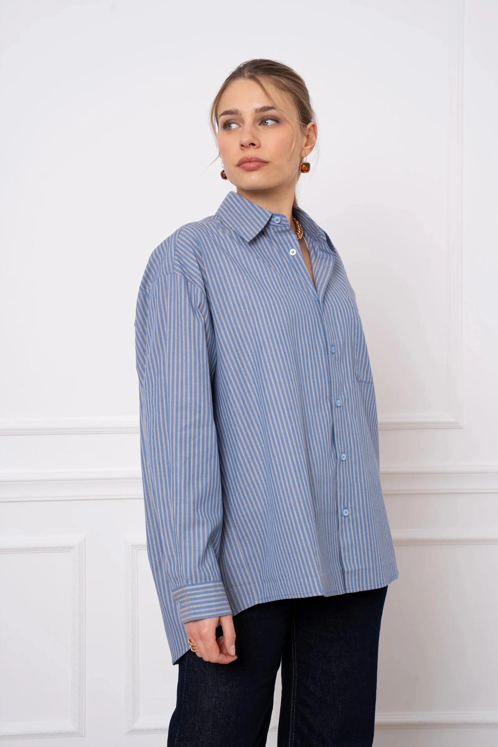 CHEMISE RAYÉE Bleu