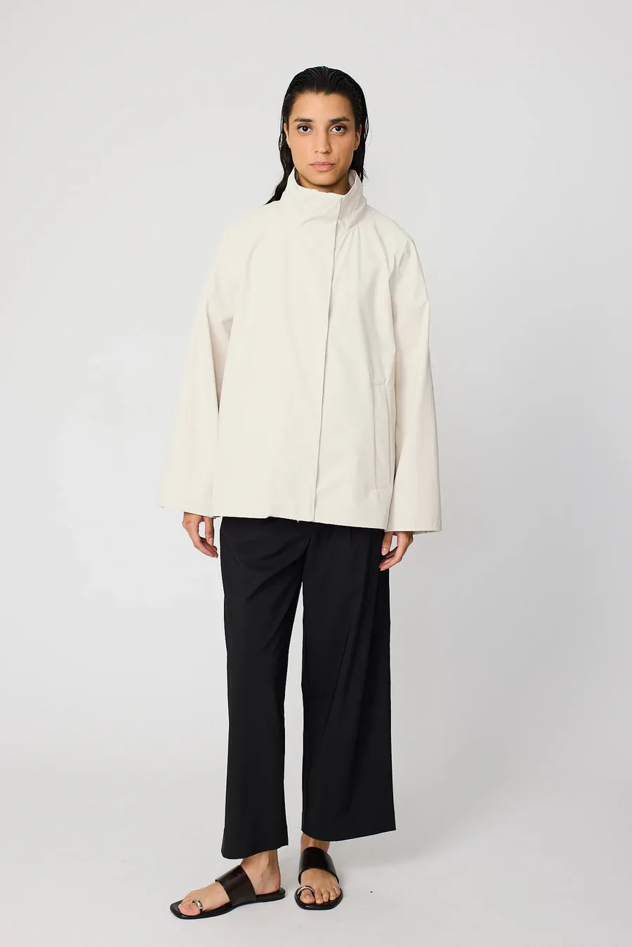 WAI RAINCOAT Blanc cassé