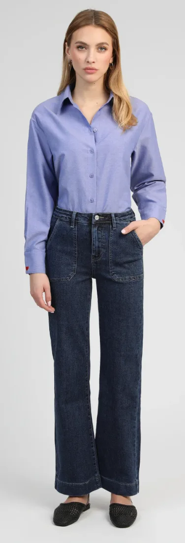 PARMY PANTS Stone bleu
