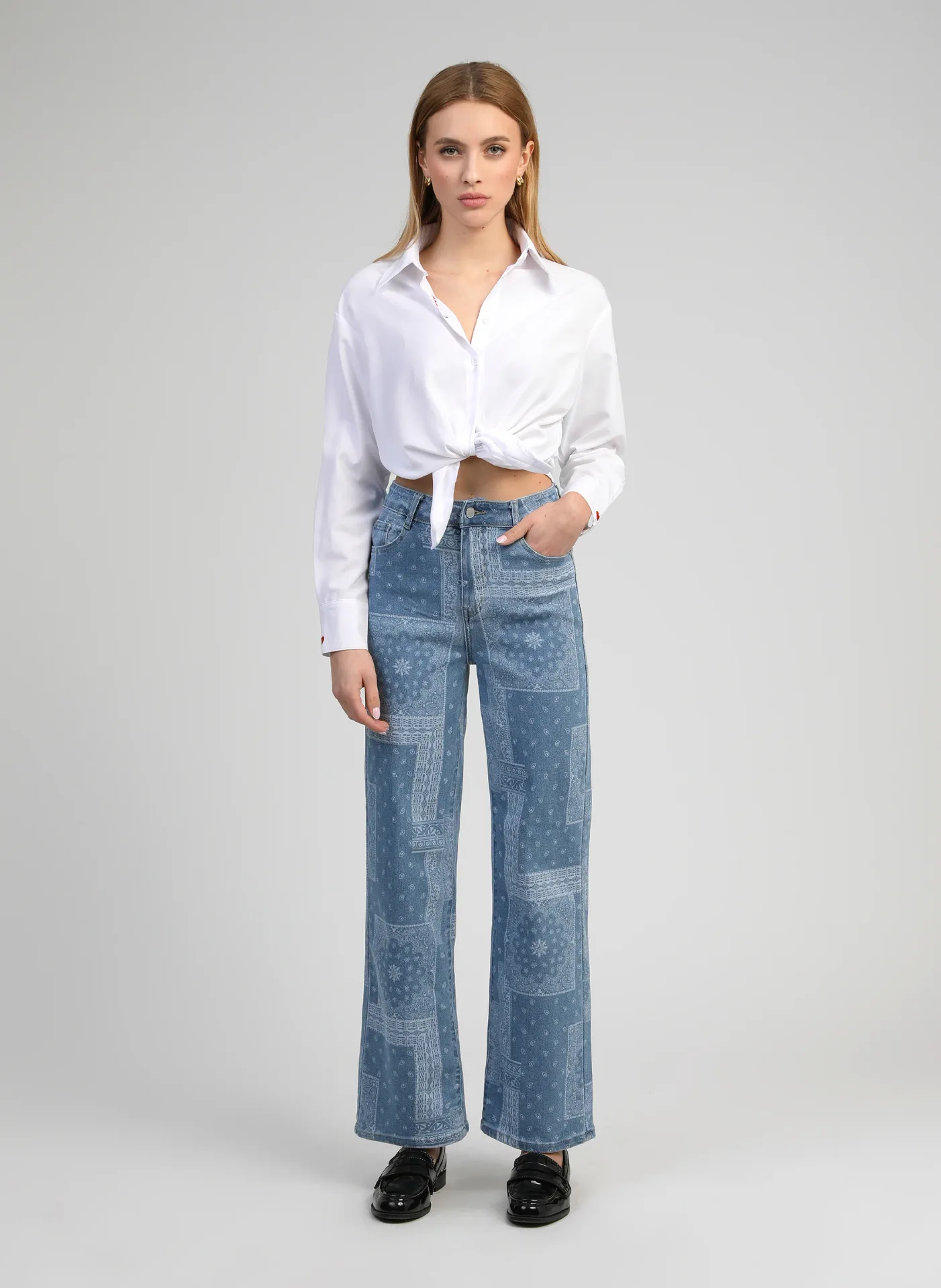 PIBA PANTS Stone bleu