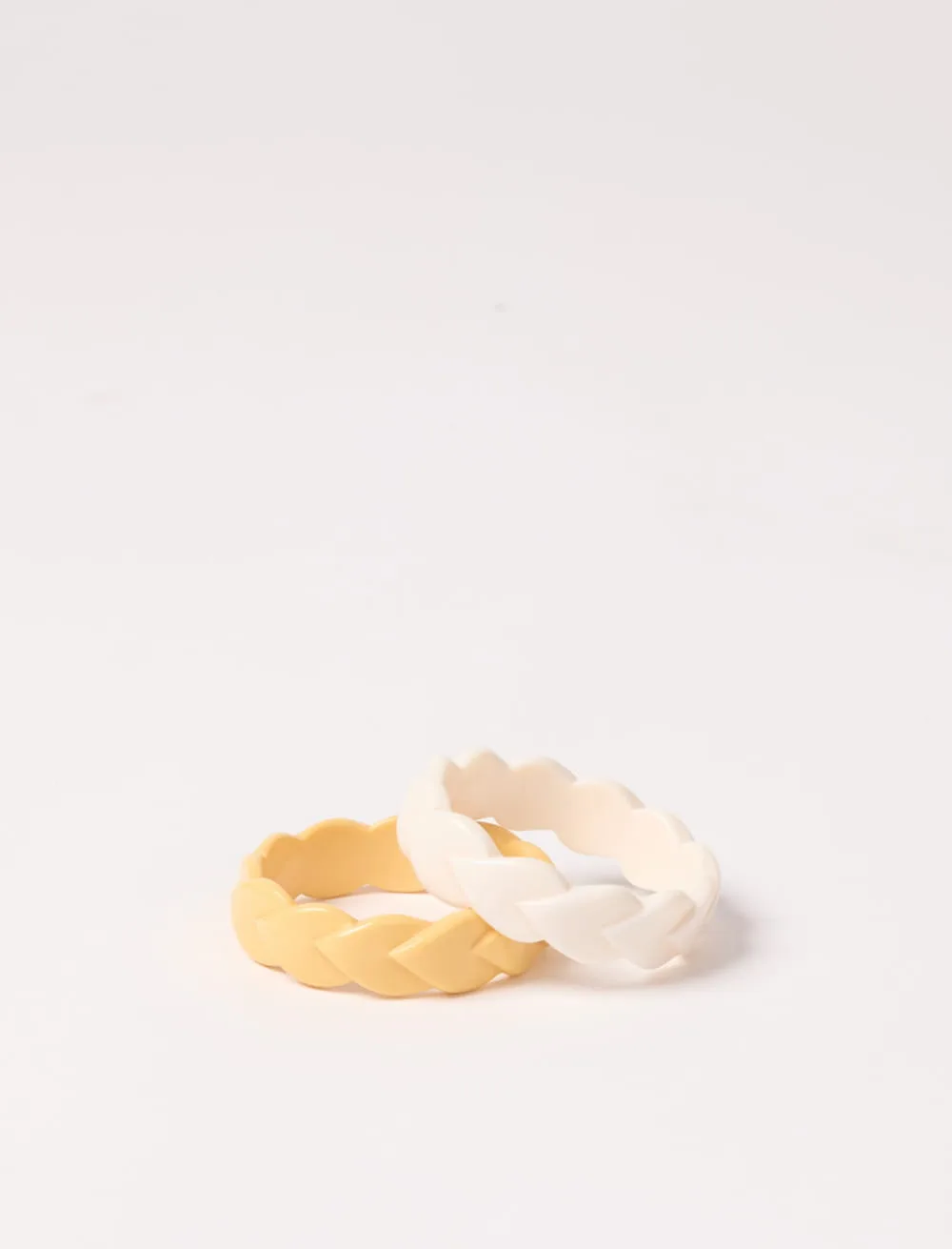 DUO BRACELETS ISALIA Peach & écru