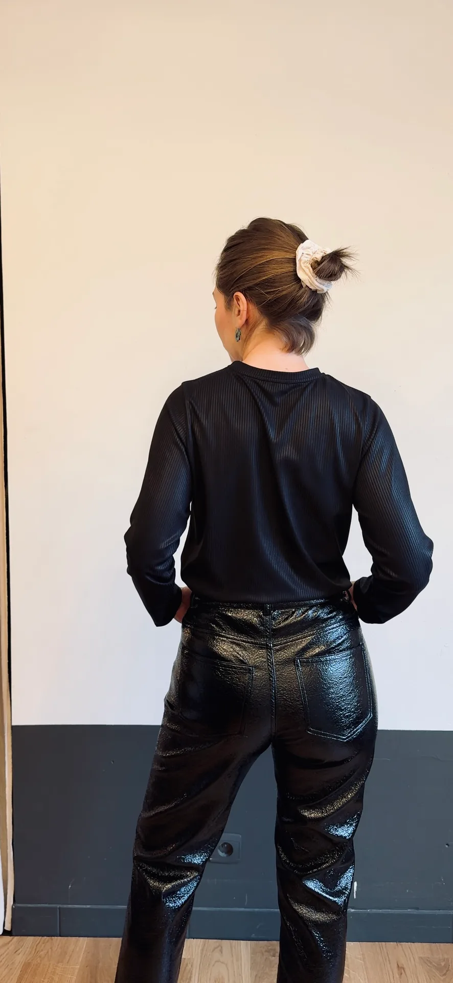 LOMBARDIE PANTS Noir vinyle