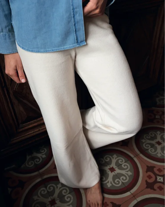 PAULETTA PANTS Ecru