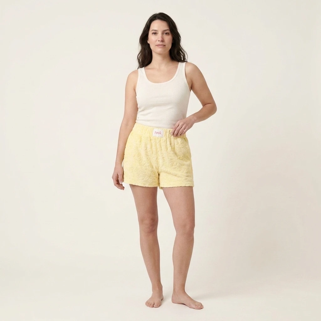 SHORT FROK Jaune paille